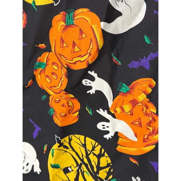 Vintage Halloween Party Table Cloth Fabric Pumpkins Jack o Lantern Rectangular - Picture 5 of 5